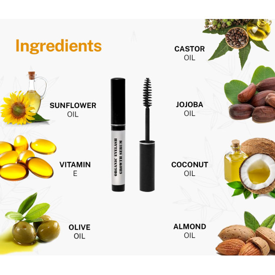 Love Earth Organic Eyelash Growth Serum Enriched With Pure Organic & Natural Essential Oils For Eyelashes & Eyebrows Love Earth Organic Eyelash Growth Serum Enriched With Pure Organic & Natural Essential Oils For Eyelashes & Eyebrows