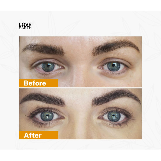 Love Earth Organic Eyelash Growth Serum Enriched With Pure Organic & Natural Essential Oils For Eyelashes & Eyebrows Love Earth Organic Eyelash Growth Serum Enriched With Pure Organic & Natural Essential Oils For Eyelashes & Eyebrows