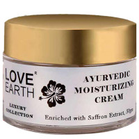 Love Earth Ayurvedic Moisturizing Cream with Saffron, Usheera, Giloy Extracts Deep Moisturizing for All Skin Types 50gm