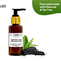 Love Earth Charcoal Tea Tree Face Wash for Oil Control, Acne & Detox 100ml Love Earth Charcoal Tea Tree Face Wash for Oil Control, Acne & Detox 100ml