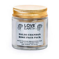 Love Earth Haldi Chandan Rose Face Pack With Amba Haldi & Chandan, For Face & Body, Paraben Free 30gm