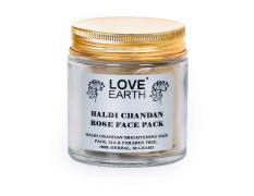 Love Earth Haldi Chandan Rose Face Pack With Amba Haldi & Chandan, For Face & Body, Paraben Free 30gm