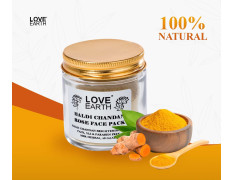 Love Earth Haldi Chandan Rose Face Pack With Amba Haldi & Chandan, For Face & Body, Paraben Free 30gm
