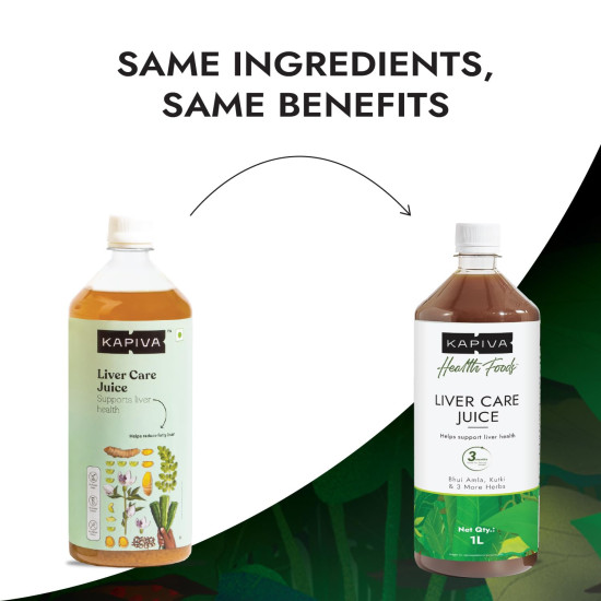 Kapiva Liver Care Juice (1L) | Anti-oxidant Rich Supplement With 5 Ayurvedic Herbs | Supports Fatty Liver Management & Detox