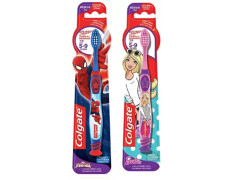 Colgate Kids Barbie&Spiderman Ultra Soft Toothbrush (2 Toothbrushes),Automatic,Pink