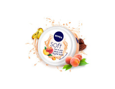 NIVEA Soft Light Moisturizer 200ml | Playful Peach | For Face, Hand & Body, Instant Hydration | Non-Greasy Cream | With Vitamin E & Jojoba Oil | All Skin Types