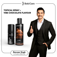 Bold Care EXTEND™ Spray - No Harsh Chemicals + Vibe Premium Lube 100ml - Chocolate Flavor - Natural Personal Lubricant for Men and Women - Water based formula