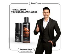Bold Care EXTEND™ Spray - No Harsh Chemicals + Vibe Premium Lube 100ml - Chocolate Flavor - Natural Personal Lubricant for Men and Women - Water based formula