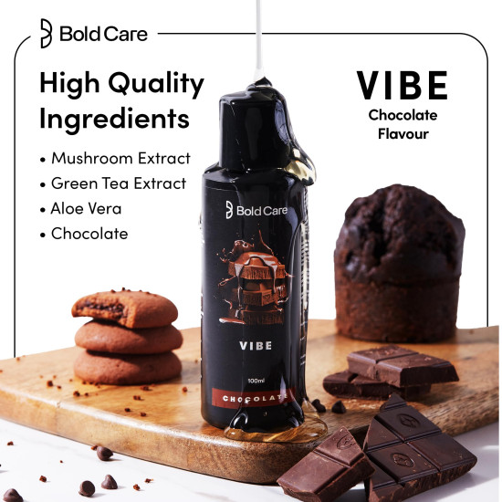 Bold Care EXTEND™ Spray - No Harsh Chemicals + Vibe Premium Lube 100ml - Chocolate Flavor - Natural Personal Lubricant for Men and Women - Water based formula