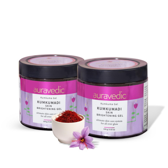 AURAVEDIC Kumkumadi Gel for Brightening & Glow Pack of 2 - Kumkumadi to Purify, Detox, Glow & Renew Face & Skin Beauty Ritual for Women and Men
