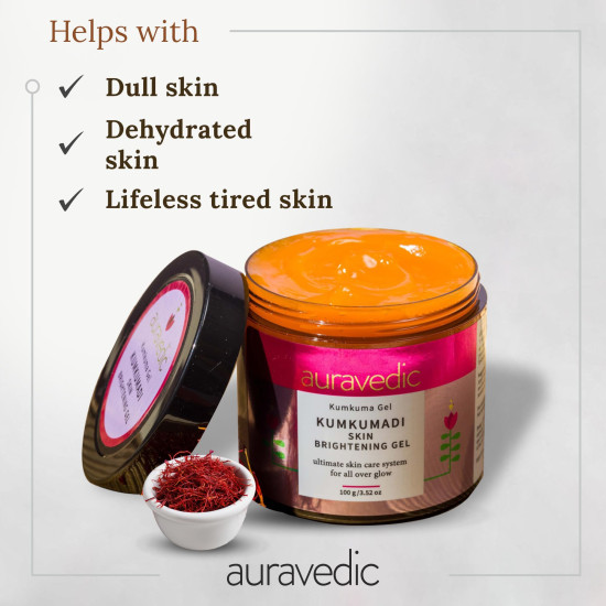 AURAVEDIC Kumkumadi Gel for Brightening & Glow Pack of 2 - Kumkumadi to Purify, Detox, Glow & Renew Face & Skin Beauty Ritual for Women and Men