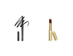 Forest Essentials Charcoal Black Gulaab Khaas Kajal 0.30g & Forest Essentials Tinted Lip Serum Madhu Rasa Misri Cardamom 2.2g, Brown