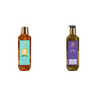 Forest Essentials Dasapushpadi Baby Hair and Body Wash, 200ml & Forest Essentials Hair Cleanser, Amla, Honey and Mulethi, 200ml