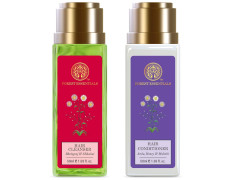 Forest Essentials Hair Cleanser Bhringraj and Shikakai, 50ml & Forest Essentials Hair Conditioner Amla, Honey and Mulethi, 50ml