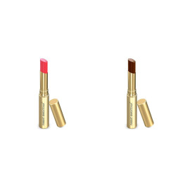 Forest Essentials Tinted Lip Serum Madhu Rasa Gulaab Jal 2.2g, Pink & Forest Essentials Tinted Lip Serum Madhu Rasa Misri Cardamom 2.2g, Brown