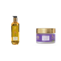 Forest Essentials Kashmiri Saffron and Neem Delicate Facial Cleanser, 200ml & Forest Essentials Revitalising Kashmiri Walnut Gel Scrub, 50g
