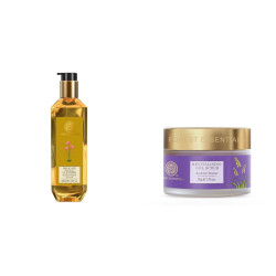 Forest Essentials Kashmiri Saffron and Neem Delicate Facial Cleanser, 200ml & Forest Essentials Revitalising Kashmiri Walnut Gel Scrub, 50g