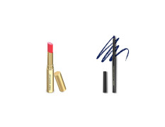 Forest Essentials Tinted Lip Serum Madhu Rasa Gulaab Jal 2.2g, Pink & Forest Essentials Cobalt Blue Gulaab Khaas Kajal 0.30gms