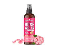 Organic Netra Rose Water with Vitamin C | Exfoliates the Skin and Controls Oil | Excellent for Clearing Away Makeup & Dirt from Pores| Mist Spray for All Skin Type | Paraben and Alcohol Free -200ml