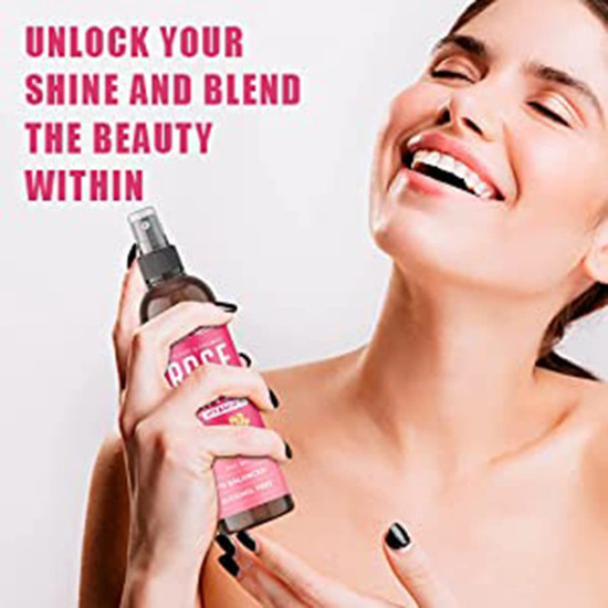 Organic Netra Rose Water with Vitamin C | Exfoliates the Skin and Controls Oil | Excellent for Clearing Away Makeup & Dirt from Pores| Mist Spray for All Skin Type | Paraben and Alcohol Free -200ml