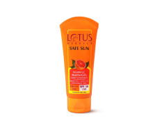 Lotus Herbals Safe Sun Vitamin C Matte Gel Daily Sunscreen | SPF 50 | PA+++ | Paraben Free | Dermatologically Tested | Anti Pollution | Normal/Oily Skin | 100g, Orange