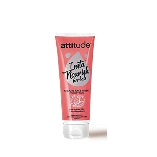 Amway attitude insta nourish herbals creamy face wash for dry skin - 100 ml and STYLISH HAIR/HEAD band [ASSORTED] - COMBO