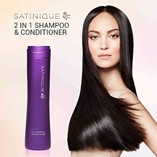 Amway satinique 2 in 1 shampoo and conditioner - 250 ml and colourful head band for girls/women - combo