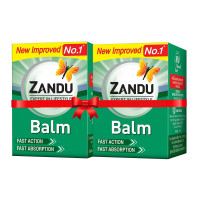 Zandu Balm, 50ml x Pack of 2, Effective relief from Headache, Body Pain, Sprain and Cold