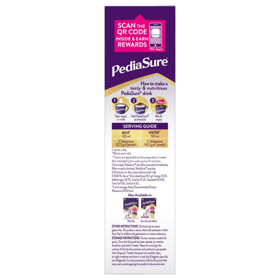 Pediasure Nutritional Drink Powder, Chocolate, Scientifically Designed Nutrition for Supporting Kids Growth 375g