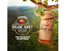 Dabur Organic Honey – 500g | 100% Pure and Natural | NPOP Organic Certified | Raw , Unprocessed , Unpasteurized Honey | No Sugar Adulteration