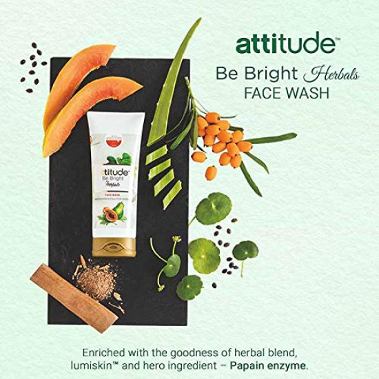 Amway Attitude Be Bright Herbals Exfoliating Face Wash, 100ml Pack