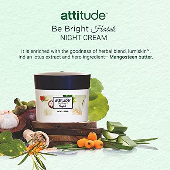 Amway attitude™ Be Bright Herbals Night Cream 50gm pack of 1,50 g (Pack of 1)