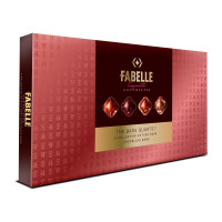 Fabelle The Bars Quartet - Diwali Chocolate Gift Pack, 4 Assorted Large Luxury Chocolate Bars, Premium Packaged Gift Chocolate Box, Centre-Filled Bars, Best Diwali Gift For Family, 519g