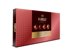 Fabelle The Bars Quartet - Diwali Chocolate Gift Pack, 4 Assorted Large Luxury Chocolate Bars, Premium Packaged Gift Chocolate Box, Centre-Filled Bars, Best Diwali Gift For Family, 519g