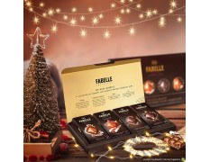 Fabelle The Bars Quartet - Diwali Chocolate Gift Pack, 4 Assorted Large Luxury Chocolate Bars, Premium Packaged Gift Chocolate Box, Centre-Filled Bars, Best Diwali Gift For Family, 519g