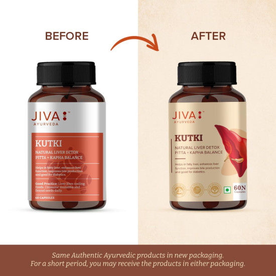 Jiva Kutki Capsules Liver Support Detox 60 Caps (Pack of 2)