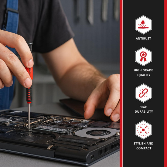 Spartan Screwdriver Set - 8Screwdrivers Includes Torx, Phillips 1.5 & 1.2, Flathead 2.0, Tri-Point 0.6 and 2Triangle Paddles, 2Mount Bars, 1Graver, 1Scraper, 2Tweezers (Spa-16Pcskit)