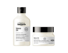 L'Oreal Professionnel Metal Dx Shampoo & Hair Mask Combo (300ml + 250gm) | Anti Metal & Sulfate Free Shampoo & Mask for Shinier Hair