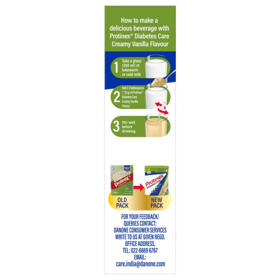 Protinex Diabetes Care (Creamy Vanilla Flavor, 200gm) Scientifically Designed Formula to help support Blood Sugar Control and Reduction in Cholesterol, 1 count, 8 servings