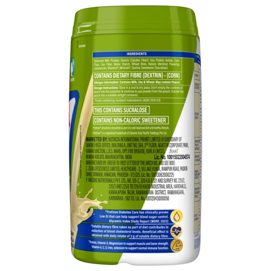 Protinex Diabetes Care (Creamy Vanilla Flavor, 400gm, Jar) Scientifically Designed Formula to help support Blood Sugar Control and Reduction in Cholesterol, 1 count, 16 servings