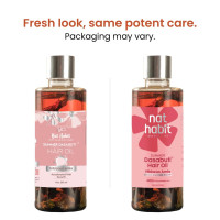 Nat Habit Hibiscus Amla Hair Oil For Men & Women, Helps In Hair Growth & Thickness, For dry and frizz Hair, No Paraffin, Mineral Oil, Preservatives & Chemicals, 100ml