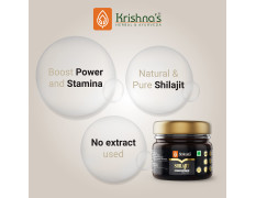 KRISHNA'S HERBAL & AYURVEDA Pure Shilajit-20G,100% Pure Himalayan Shilajit, Helps To Boost Performance, Power, Stamina, Endurance, Strength & Overall Wellbeing, Surya Tapi Process - Resin