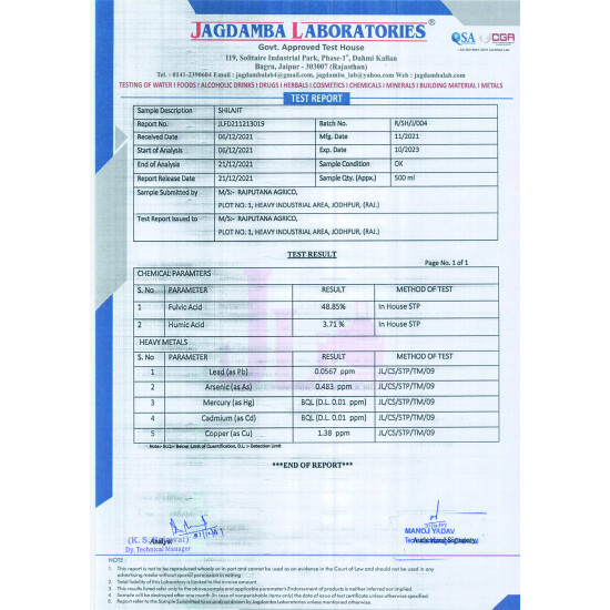 KRISHNA'S HERBAL & AYURVEDA Pure Shilajit-20G,100% Pure Himalayan Shilajit, Helps To Boost Performance, Power, Stamina, Endurance, Strength & Overall Wellbeing, Surya Tapi Process - Resin