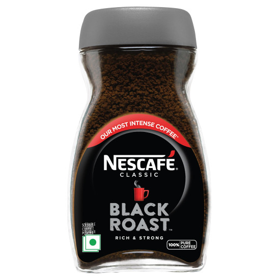 Nescafe Classic Black Roast Instant Coffee, 90g /95g Jar, Rich & Dark | 100% Pure Soluble Coffee Powder (Weight May Vary)