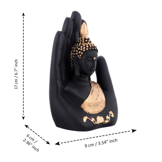 Collectible India Palm Buddha Idol Showpiece, Diwali Gift for Family Friends, Diwali Decoration Items