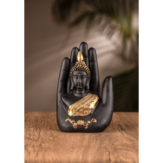 Collectible India Palm Buddha Idol Showpiece, Diwali Gift for Family Friends, Diwali Decoration Items