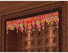 Torans for Entrance Door for Diwali Festival- Toran for Pooja Room - Bandarwal for Home Door-Lakshmi Ganesh toran Diwali Decoration Item Home Decor (35 x 7 Inches)
