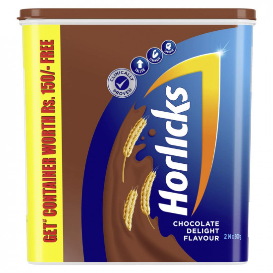 Horlicks Health & Nutrition Drink, Chocolate, 1 Kg Container