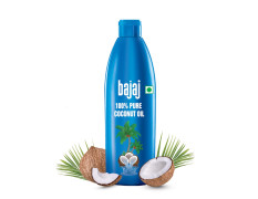 Bajaj 100% Pure Coconut Oil 600ml | Made with Premium Grade 1 Quality Coconuts
