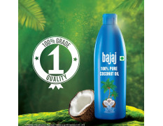 Bajaj 100% Pure Coconut Oil 600ml | Made with Premium Grade 1 Quality Coconuts